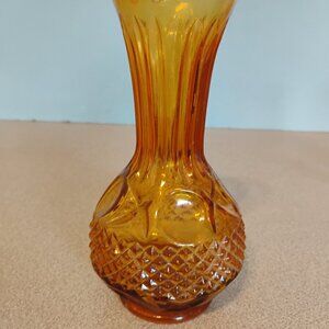 Fenton Vintage Amber Hobnail Bud Vase